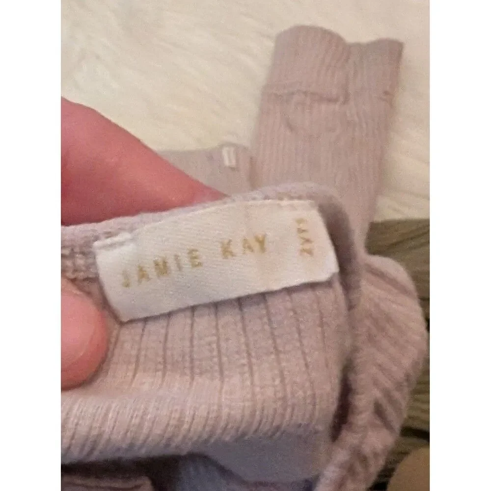 Bundle! 4 Jamie Kay Ribbed Long Sleeve Henley Bodysuits Neutral Mix 1 Pants 2T 2
